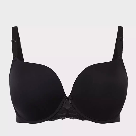 TORRID Perfect T-Shirt Push-Up Bra NWT Size 48DD Size 48E Solid Black Plus Size - Picture 1 of 12